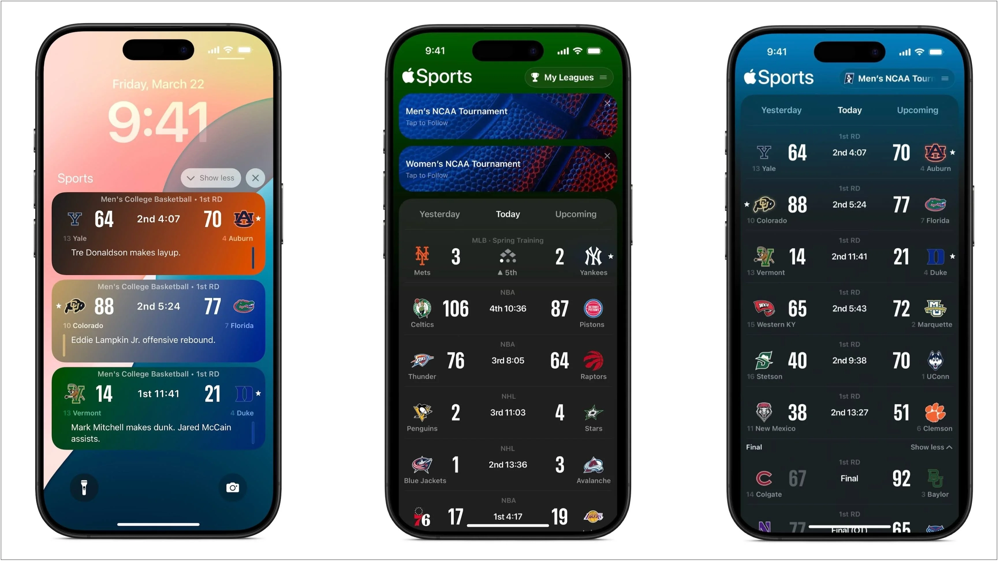体育赛事APP界面展示